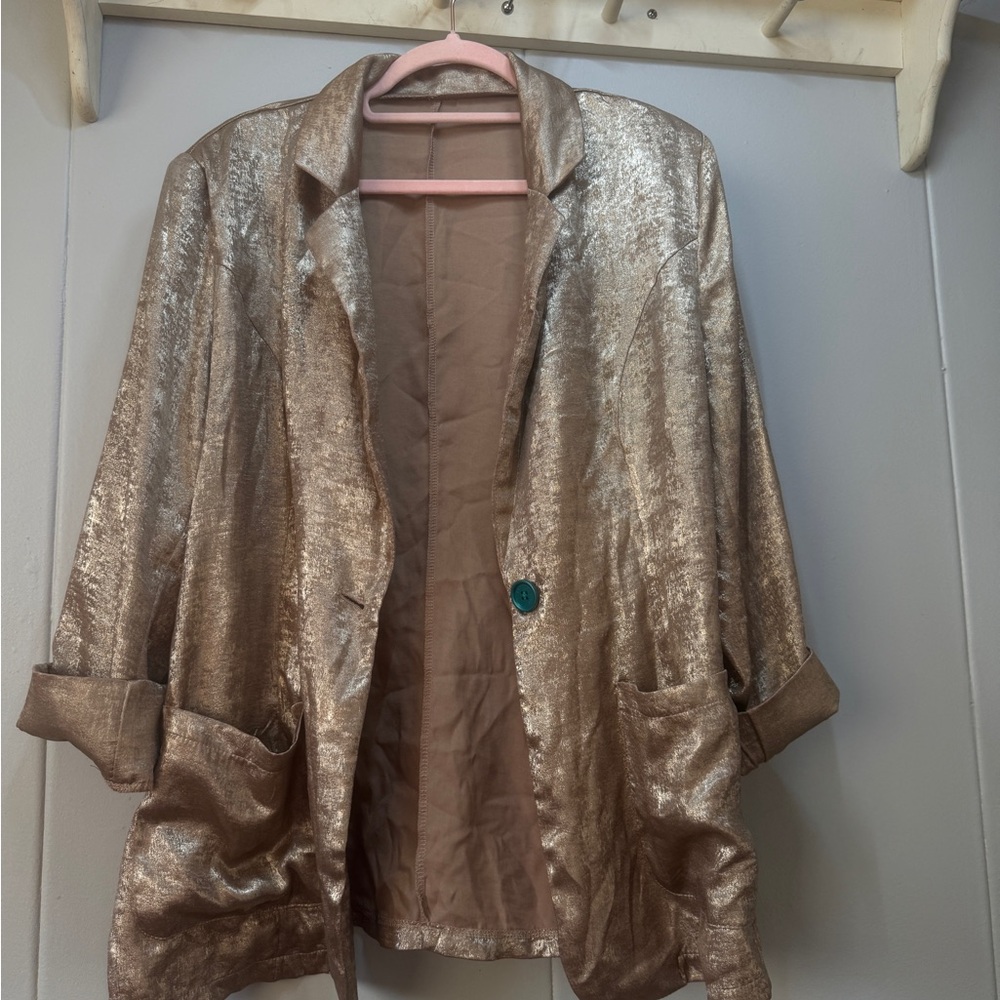 Women's Metallic Blazer